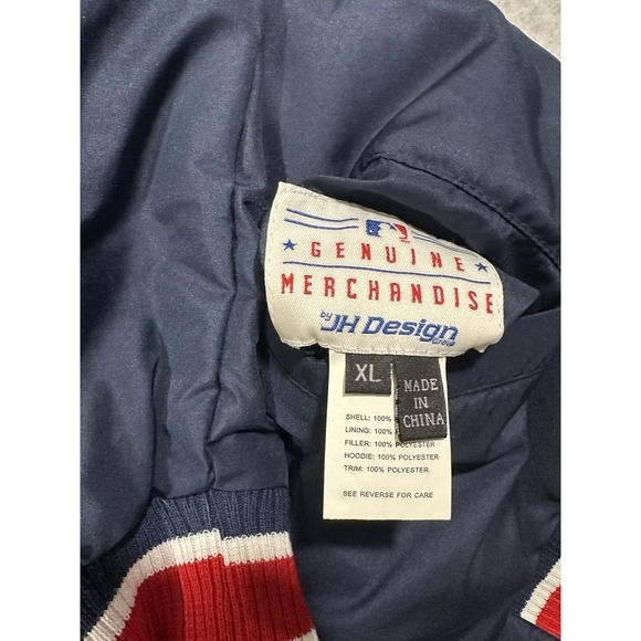 Cleveland INDIANS JH Designs Reversible Hooded Nylon Coat Youth XL Vintage - Picture 8 of 9
